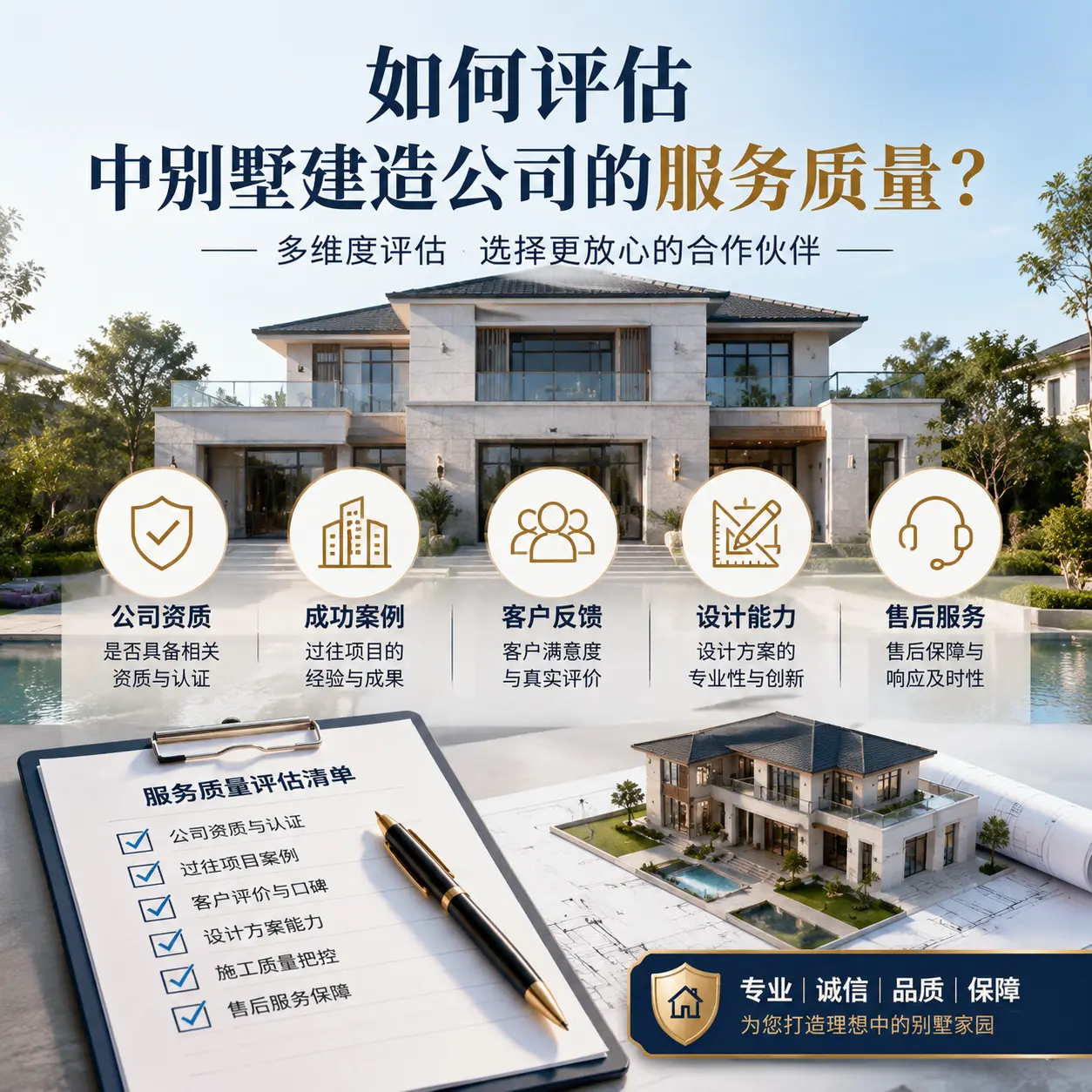 如何评估 紫云 中别墅建造公司的服务质量？