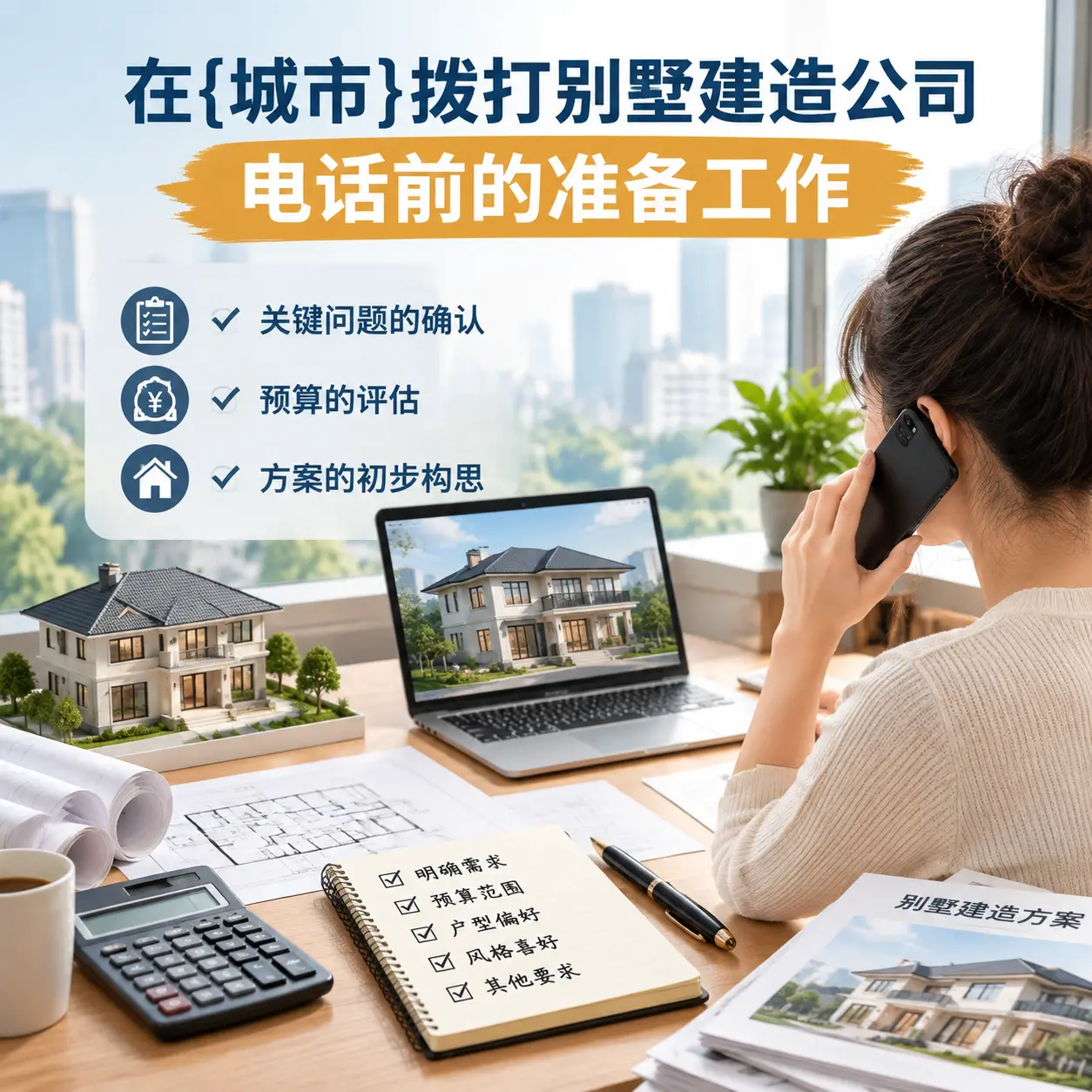 在紫云拨打别墅建造公司电话前的准备工作